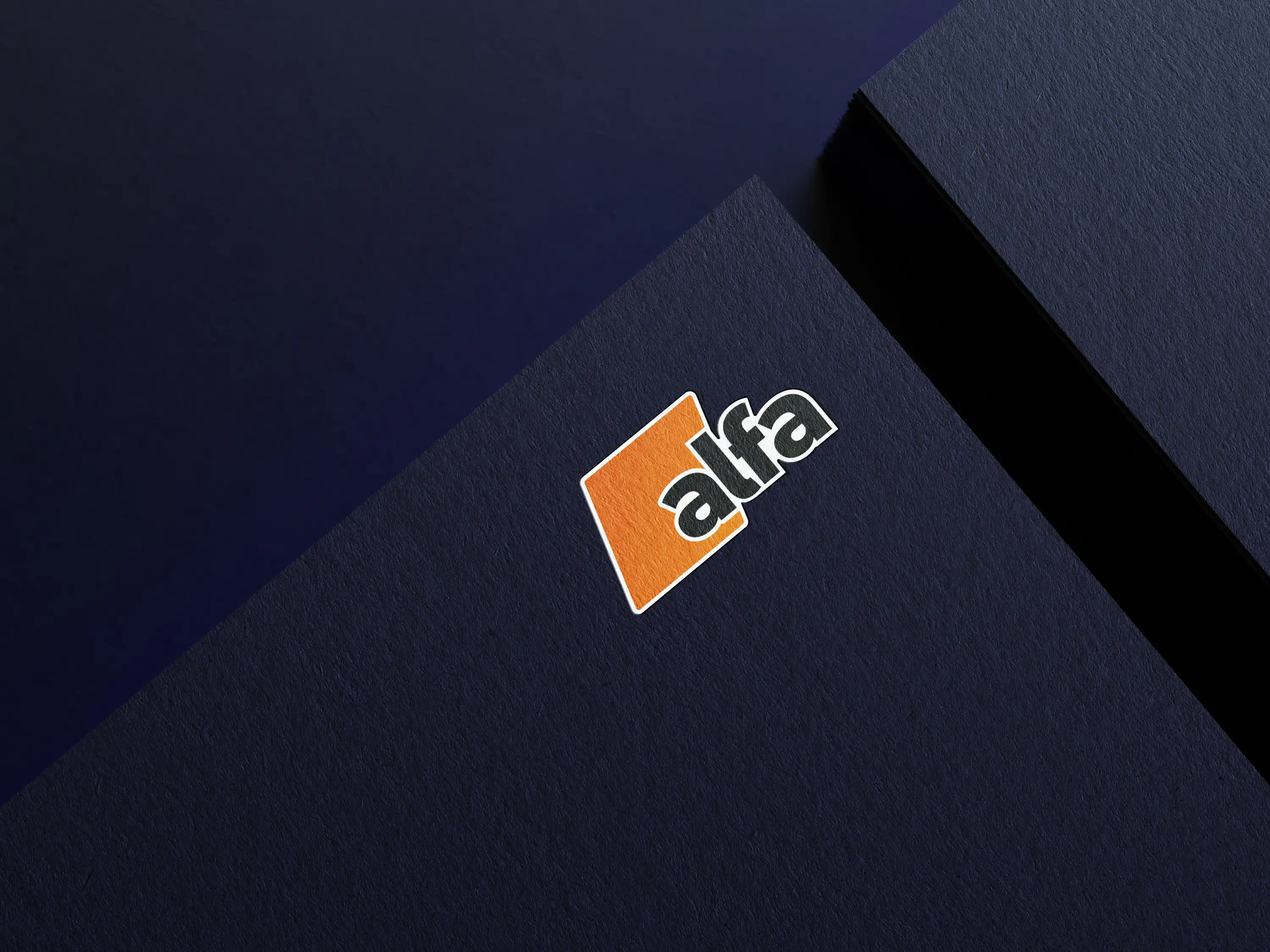 Picture of the new alfa logo made for rebranding project